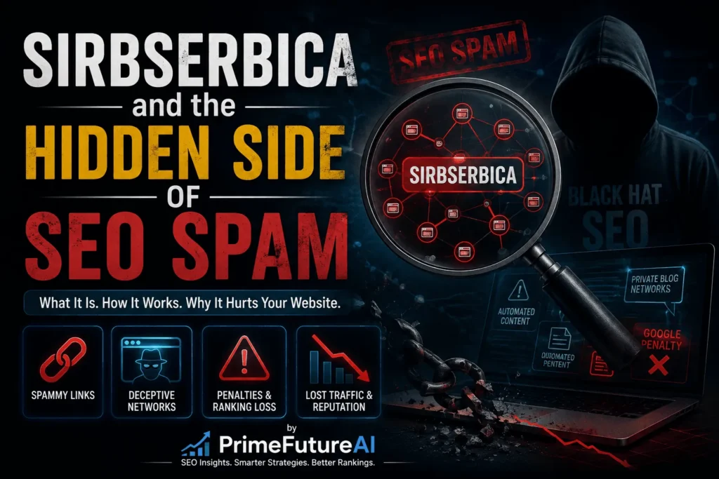 Sirbserbica and the hidden side of SEO spam by PrimeFutureAI.